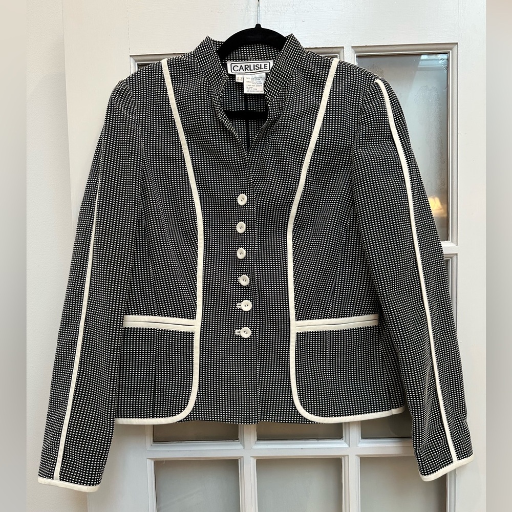 Vintage Carlisle Classic Retro Polka Dot Pinup Rockabilly  Jacket Blazer Size 12